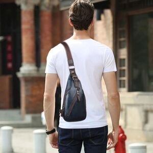 Vegan Leather Crossbody Sling Bag Backpack Chest Pack Unisex NWT
